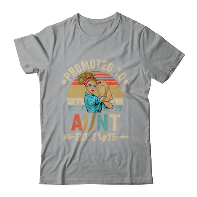 Promoted To Aunt Est 2026 Retro First Time Aunt Shirt & Tank Top | teecentury