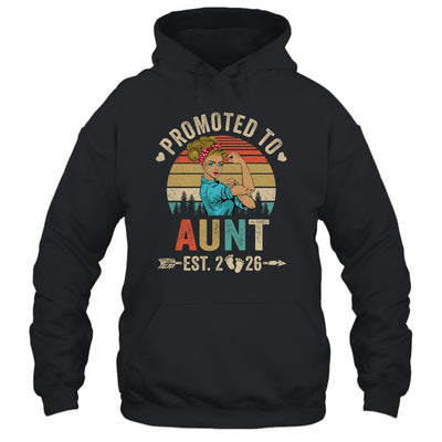Promoted To Aunt Est 2026 Retro First Time Aunt Shirt & Tank Top | teecentury