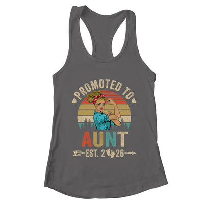 Promoted To Aunt Est 2026 Retro First Time Aunt Shirt & Tank Top | teecentury