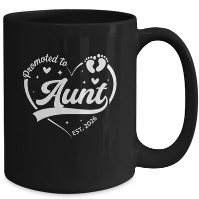 Promoted To Aunt Est 2026 Soon To Be New Grandmom Heart Mug | teecentury