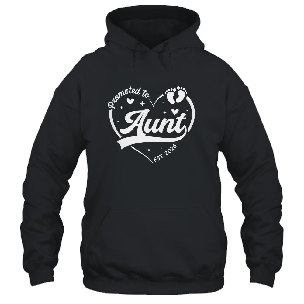Promoted To Aunt Est 2026 Soon To Be New Grandmom Heart Shirt & Tank Top | teecentury
