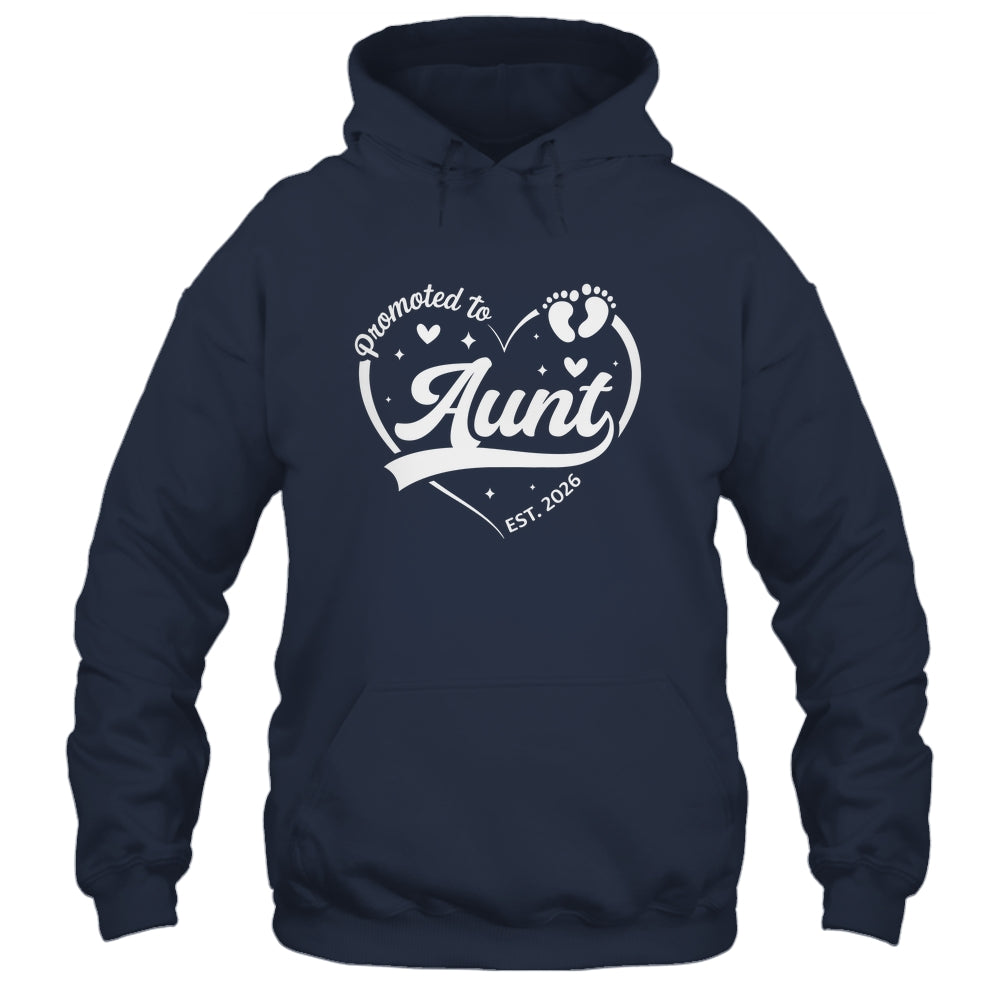 Promoted To Aunt Est 2026 Soon To Be New Grandmom Heart Shirt & Tank Top | teecentury