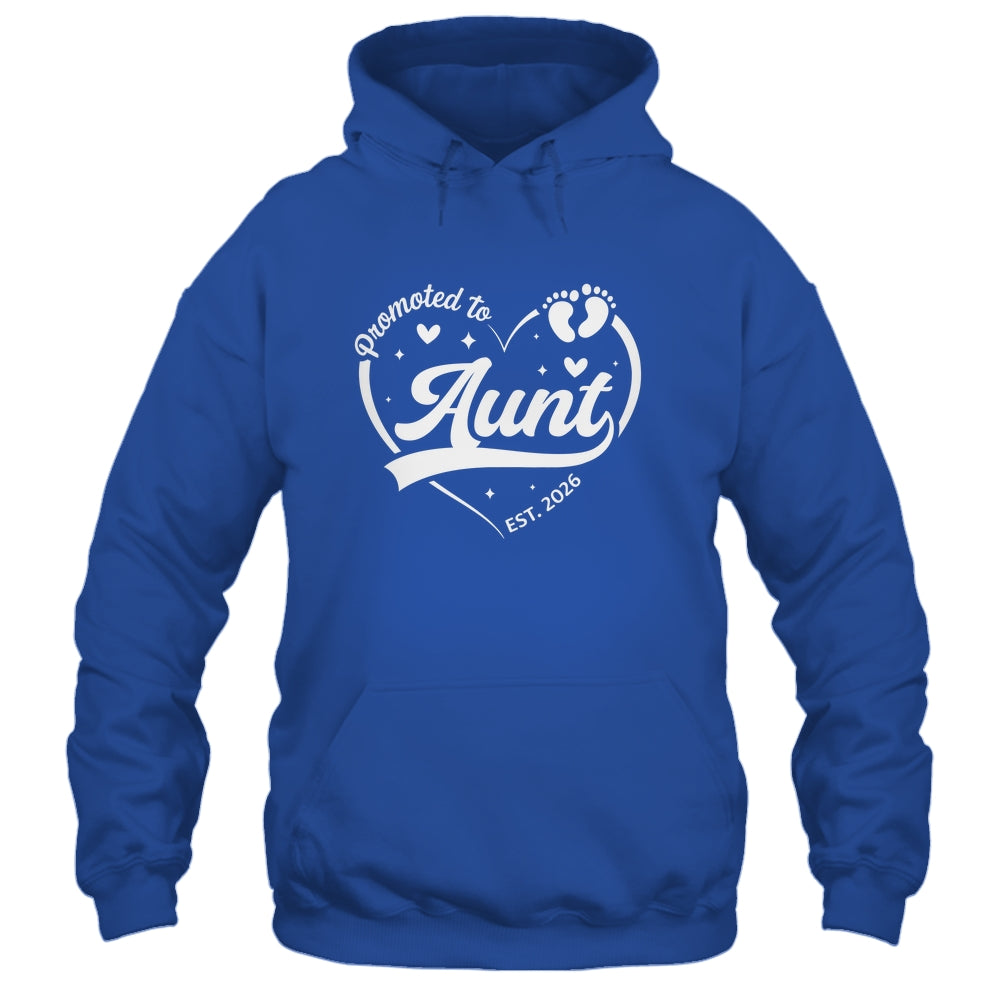 Promoted To Aunt Est 2026 Soon To Be New Grandmom Heart Shirt & Tank Top | teecentury