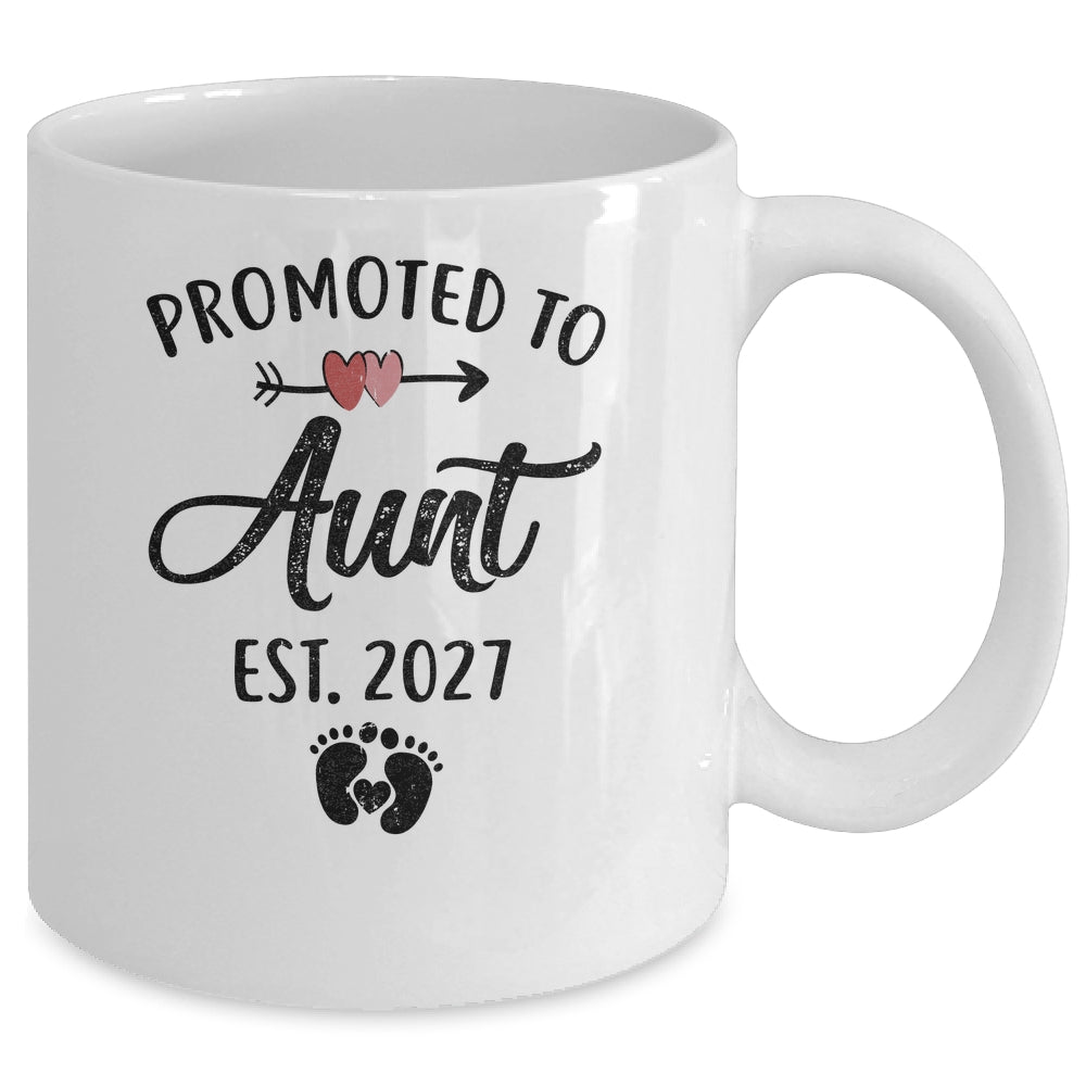 Promoted To Aunt Est 2027 First Time Mothers Day Mug | teecentury