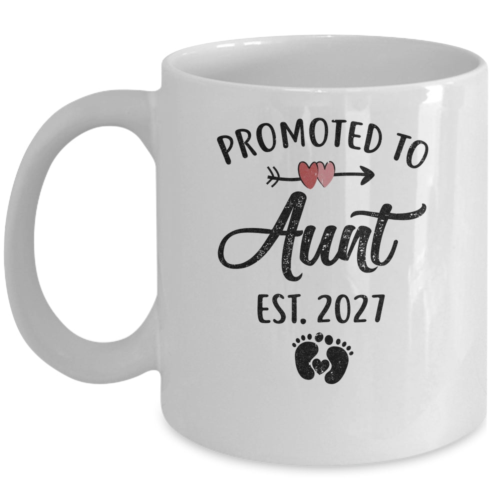 Promoted To Aunt Est 2027 First Time Mothers Day Mug | teecentury