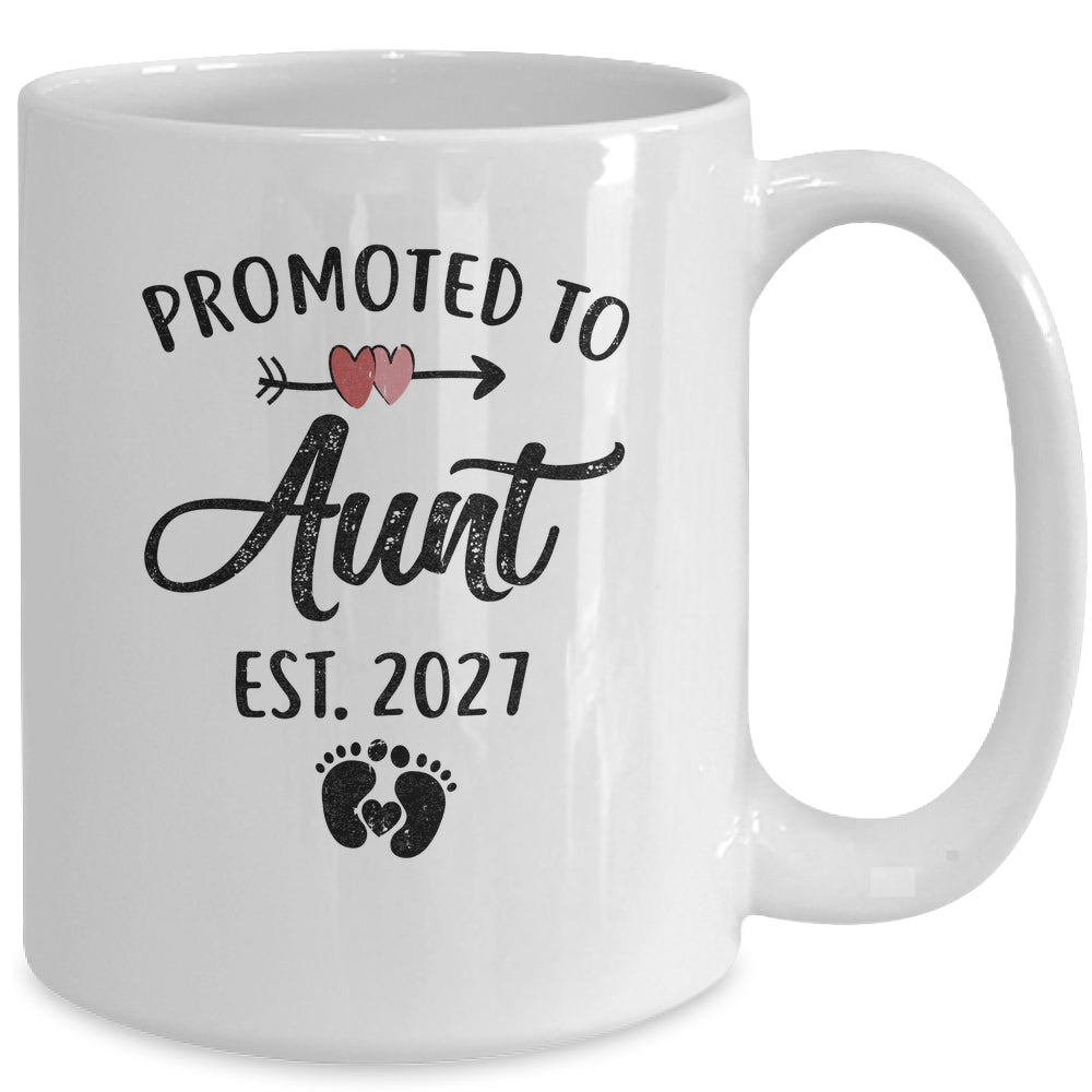 Promoted To Aunt Est 2027 First Time Mothers Day Mug | teecentury