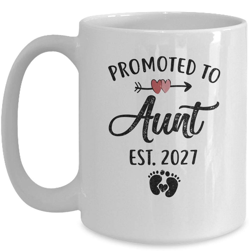 Promoted To Aunt Est 2027 First Time Mothers Day Mug | teecentury