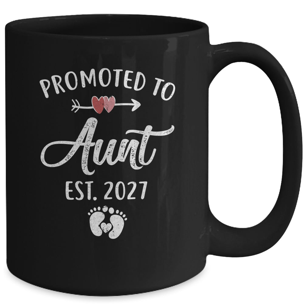 Promoted To Aunt Est 2027 Funny First Time Mothers Day Mug | teecentury