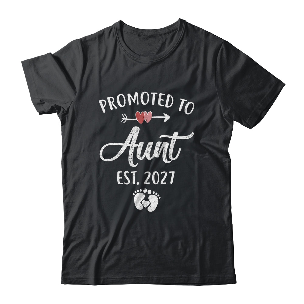 Promoted To Aunt Est 2027 Funny First Time Mothers Day Shirt & Hoodie | teecentury