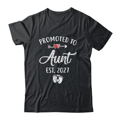 Promoted To Aunt Est 2027 Funny First Time Mothers Day Shirt & Hoodie | teecentury