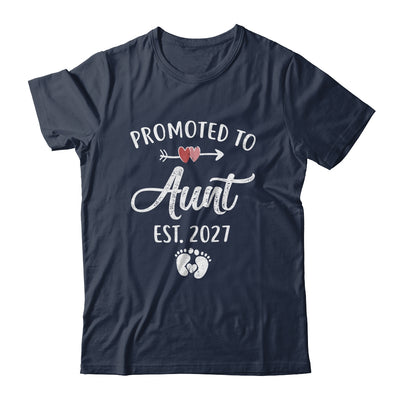 Promoted To Aunt Est 2027 Funny First Time Mothers Day Shirt & Hoodie | teecentury