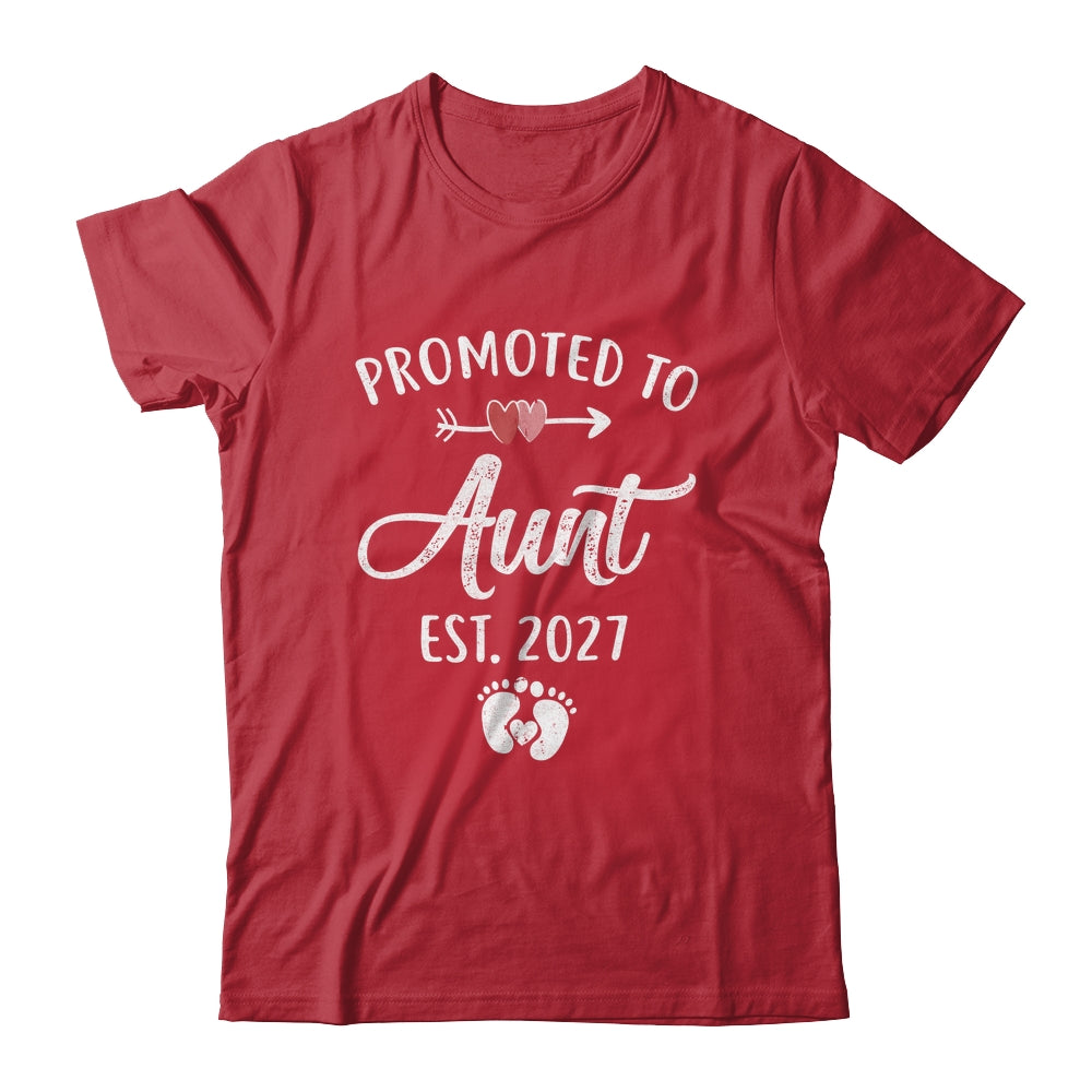 Promoted To Aunt Est 2027 Funny First Time Mothers Day Shirt & Hoodie | teecentury