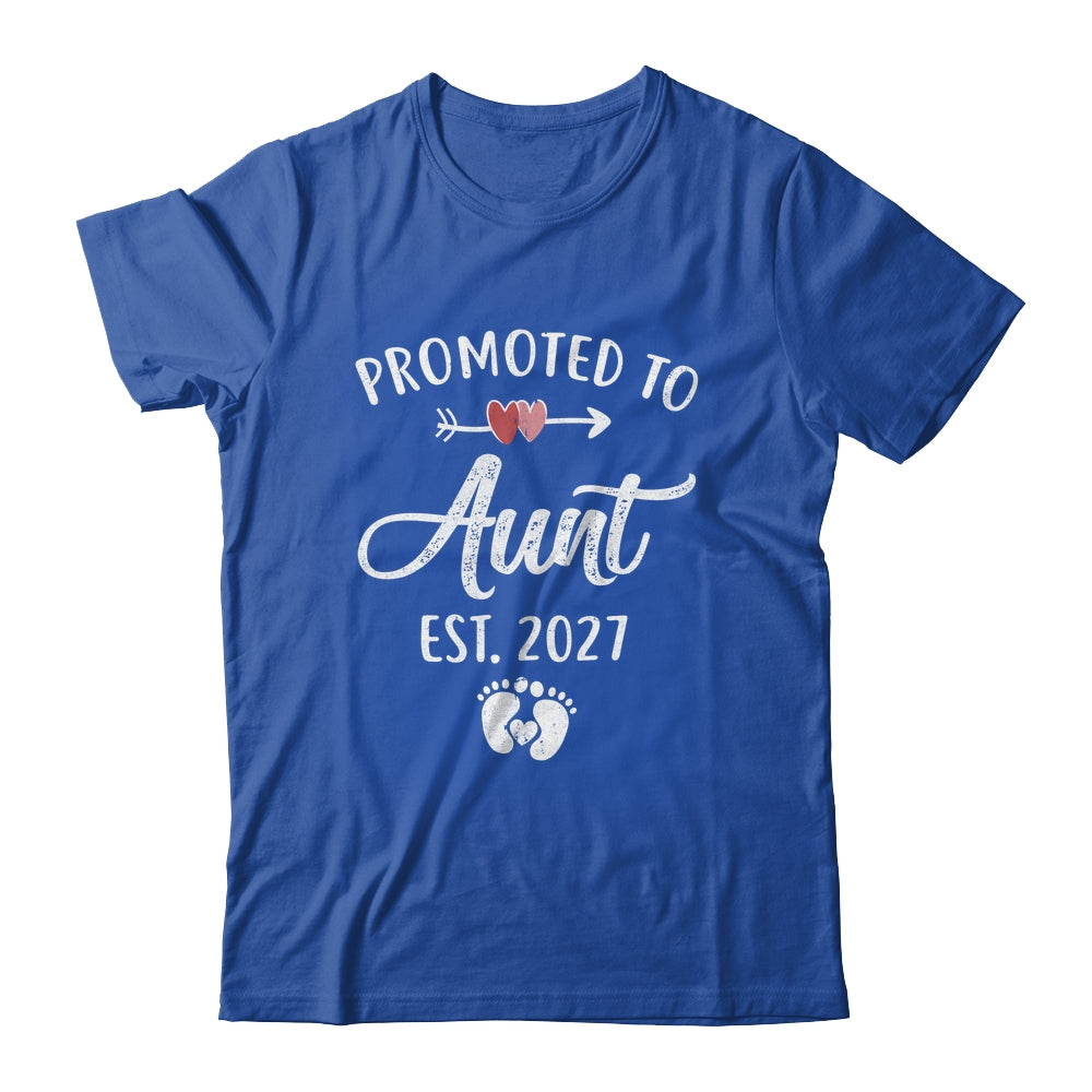 Promoted To Aunt Est 2027 Funny First Time Mothers Day Shirt & Hoodie | teecentury