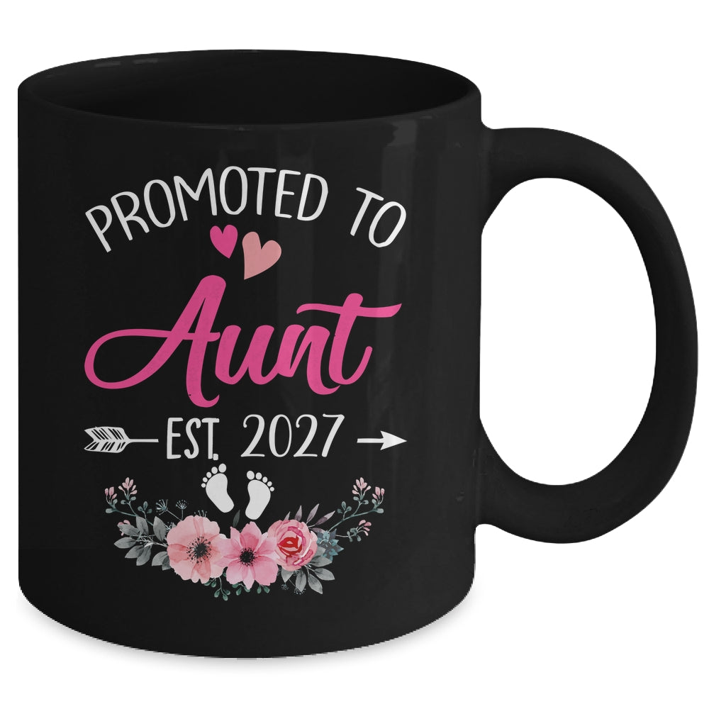 Promoted To Aunt Est 2027 Mothers Day First Time Mug | teecentury
