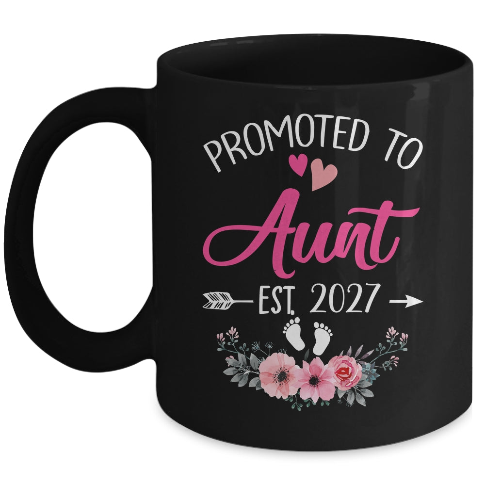 Promoted To Aunt Est 2027 Mothers Day First Time Mug | teecentury