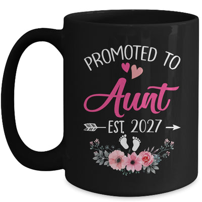 Promoted To Aunt Est 2027 Mothers Day First Time Mug | teecentury
