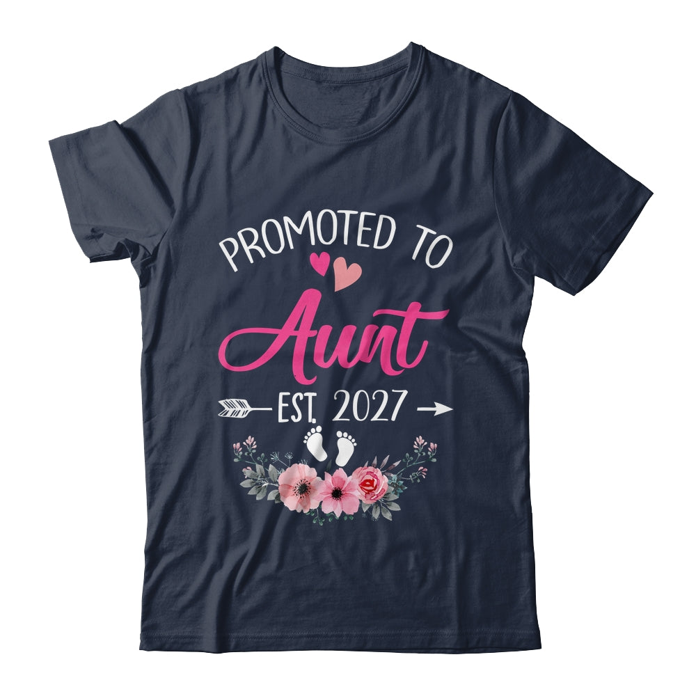 Promoted To Aunt Est 2027 Mothers Day First Time Shirt & Tank Top | teecentury
