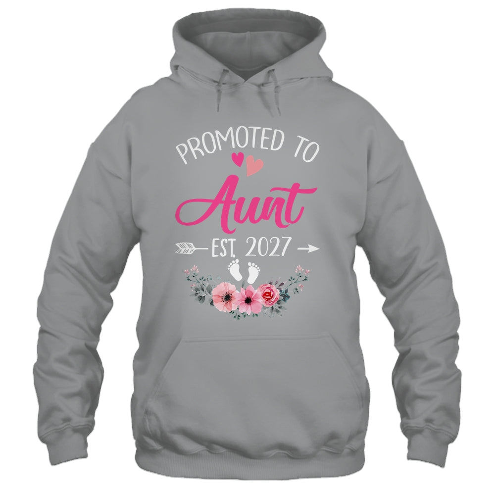 Promoted To Aunt Est 2027 Mothers Day First Time Shirt & Tank Top | teecentury