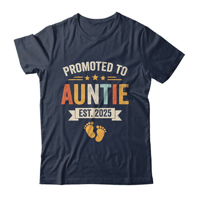 Promoted To Auntie 2025 Retro Soon To Be Auntie Est 2025 Shirt & Hoodie | teecentury