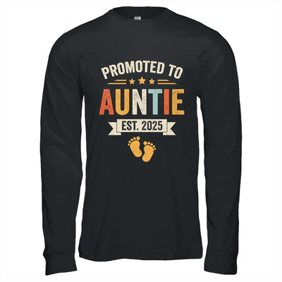 Promoted To Auntie 2025 Retro Soon To Be Auntie Est 2025 Shirt & Hoodie | teecentury