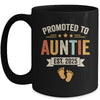 Promoted To Auntie 2025 Retro Soon To Be Auntie Est 2025 Mug | teecentury