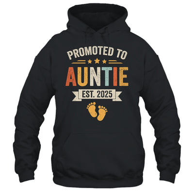 Promoted To Auntie 2025 Retro Soon To Be Auntie Est 2025 Shirt & Hoodie | teecentury
