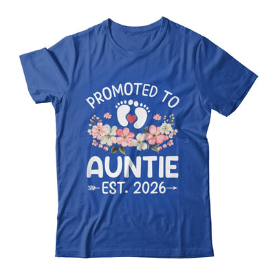 Promoted To Auntie 2026 First Time Floral New Auntie Shirt & Hoodie | teecentury
