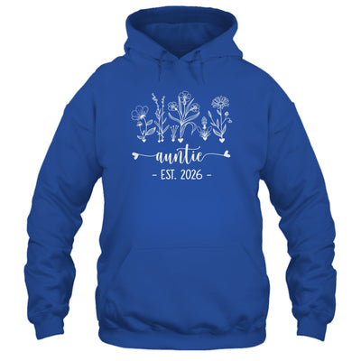 Promoted To Auntie 2026 Pregnancy Announcement Floral Shirt & Hoodie | teecentury