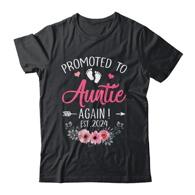 Promoted To Auntie Again Est 2024 Mothers Day Shirt & Tank Top | teecentury