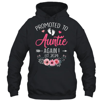 Promoted To Auntie Again Est 2024 Mothers Day Shirt & Tank Top | teecentury