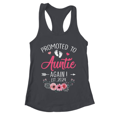 Promoted To Auntie Again Est 2024 Mothers Day Shirt & Tank Top | teecentury