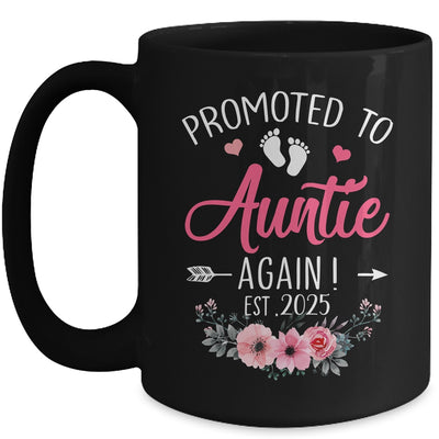 Promoted To Auntie Again Est 2025 Mothers Day Mug | teecentury