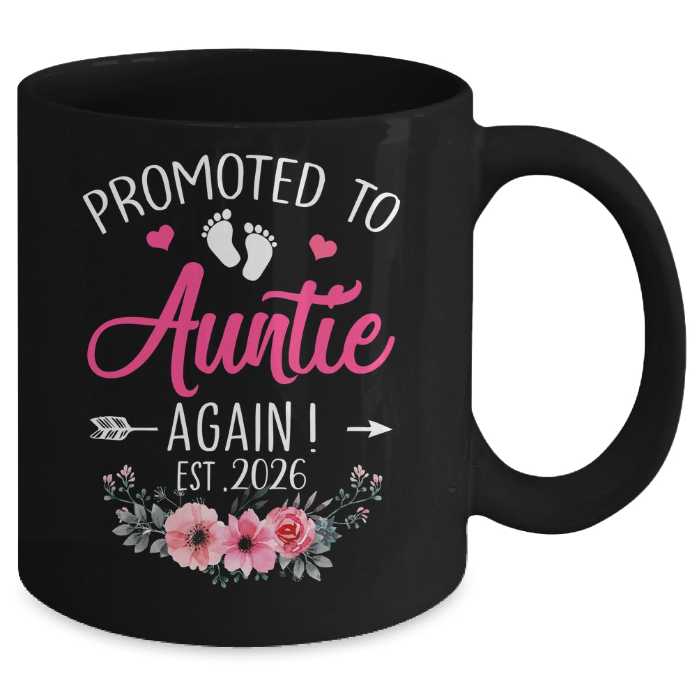 Promoted To Auntie Again Est 2026 Mothers Day Mug | teecentury