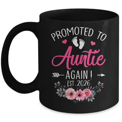 Promoted To Auntie Again Est 2026 Mothers Day Mug | teecentury