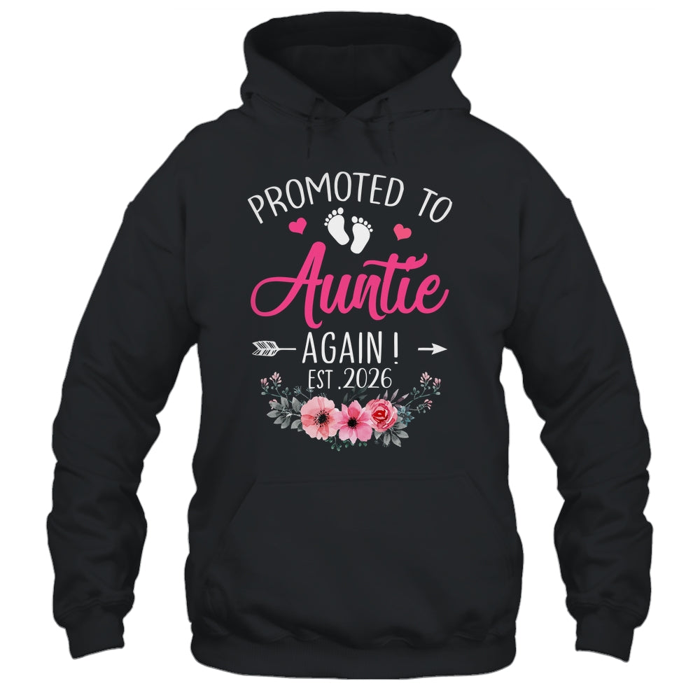 Promoted To Auntie Again Est 2026 Mothers Day Shirt & Tank Top | teecentury