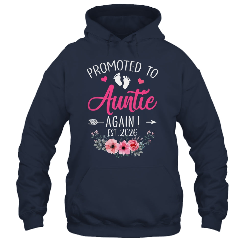 Promoted To Auntie Again Est 2026 Mothers Day Shirt & Tank Top | teecentury