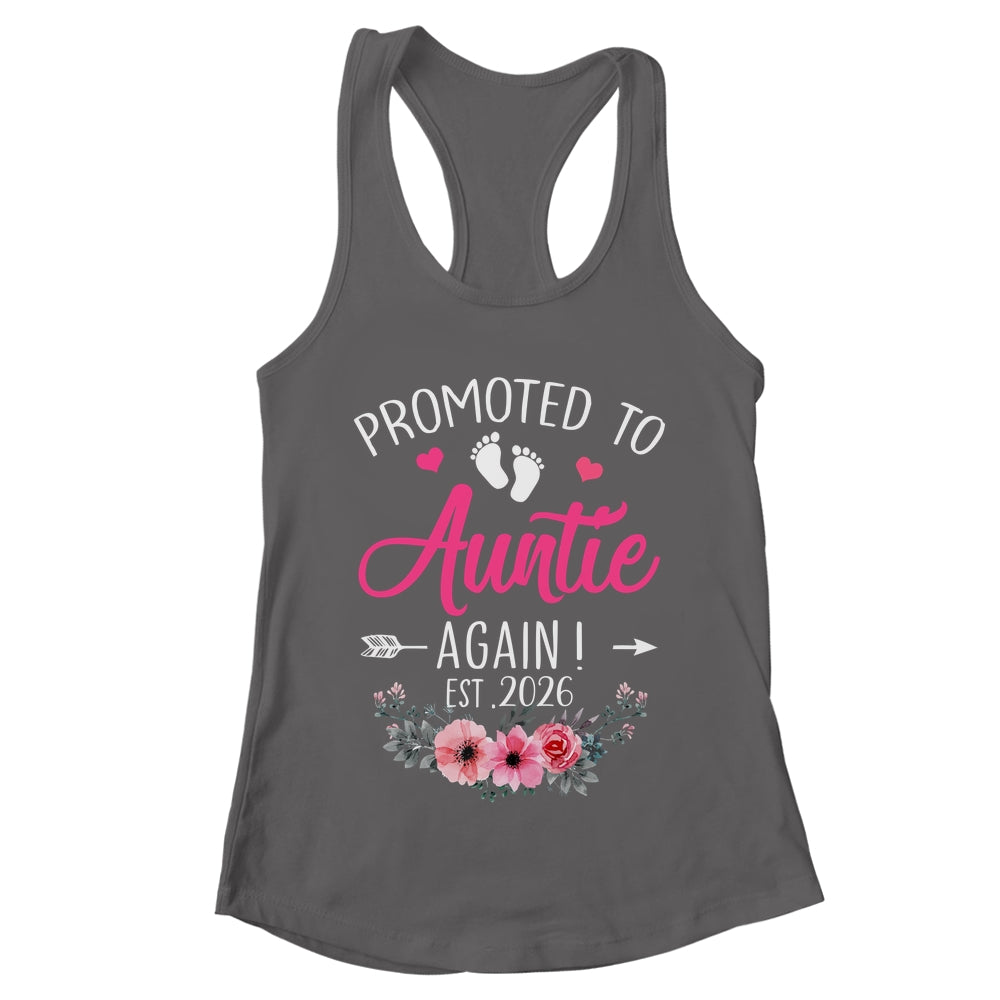 Promoted To Auntie Again Est 2026 Mothers Day Shirt & Tank Top | teecentury