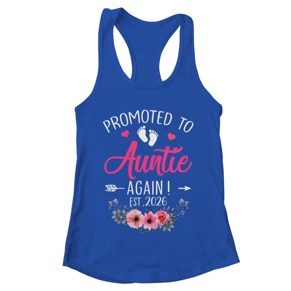 Promoted To Auntie Again Est 2026 Mothers Day Shirt & Tank Top | teecentury