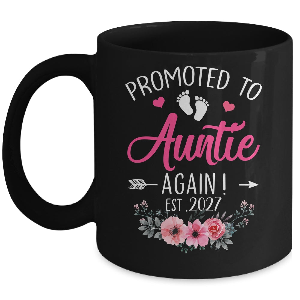 Promoted To Auntie Again Est 2027 Mothers Day Mug | teecentury