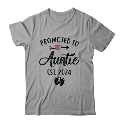 Promoted To Auntie Est 2024 First Time Mothers Day Shirt & Tank Top | teecentury