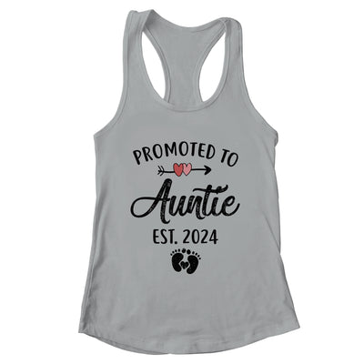 Promoted To Auntie Est 2024 First Time Mothers Day Shirt & Tank Top | teecentury