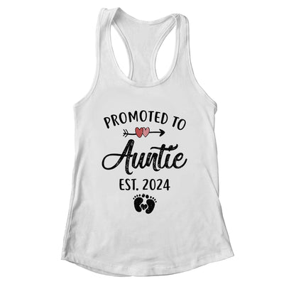 Promoted To Auntie Est 2024 First Time Mothers Day Shirt & Tank Top | teecentury