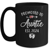 Promoted To Auntie Est 2024 Funny First Time Mothers Day Mug | teecentury