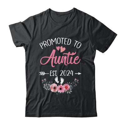 Promoted To Auntie Est 2024 Mothers Day First Time Shirt & Tank Top | teecentury