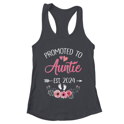 Promoted To Auntie Est 2024 Mothers Day First Time Shirt & Tank Top | teecentury