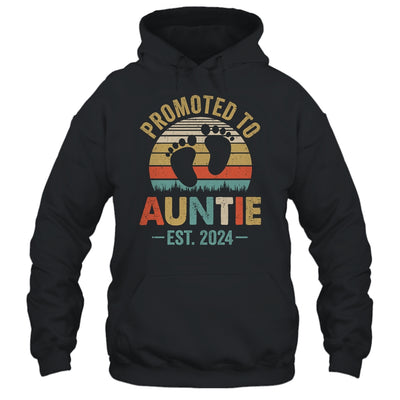 Promoted To Auntie Est 2024 Mothers Day Vintage Shirt & Tank Top | teecentury