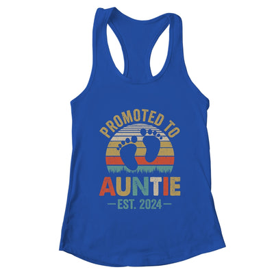 Promoted To Auntie Est 2024 Mothers Day Vintage Shirt & Tank Top | teecentury