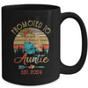 Promoted To Auntie Est 2024 Retro First Time Auntie Mug | teecentury