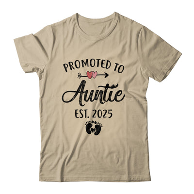 Promoted To Auntie Est 2025 First Time Mothers Day Shirt & Tank Top | teecentury