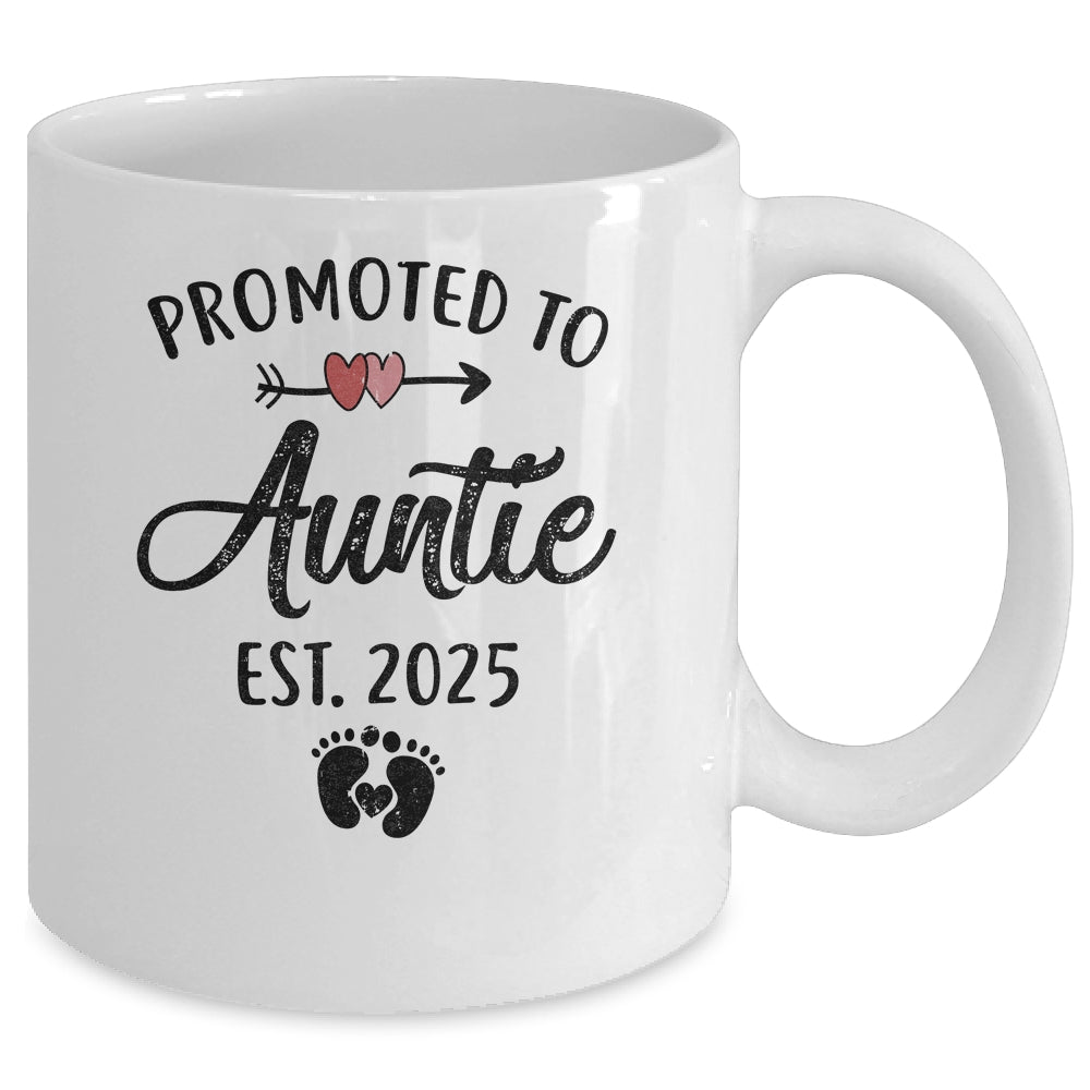 Promoted To Auntie Est 2025 First Time Mothers Day Mug | teecentury